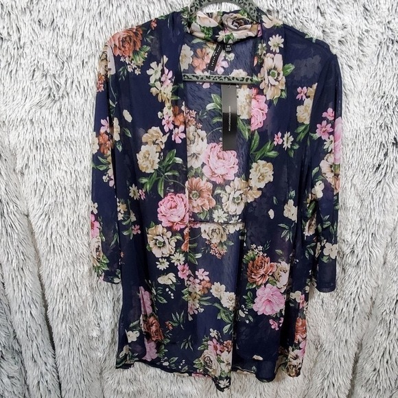 Gorgeous floral‎ kimono coverup cardigan plus - Picture 1 of 7